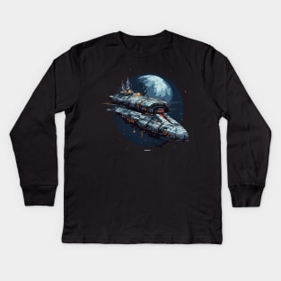 Aliens  ship Kids Long Sleeve T-Shirt